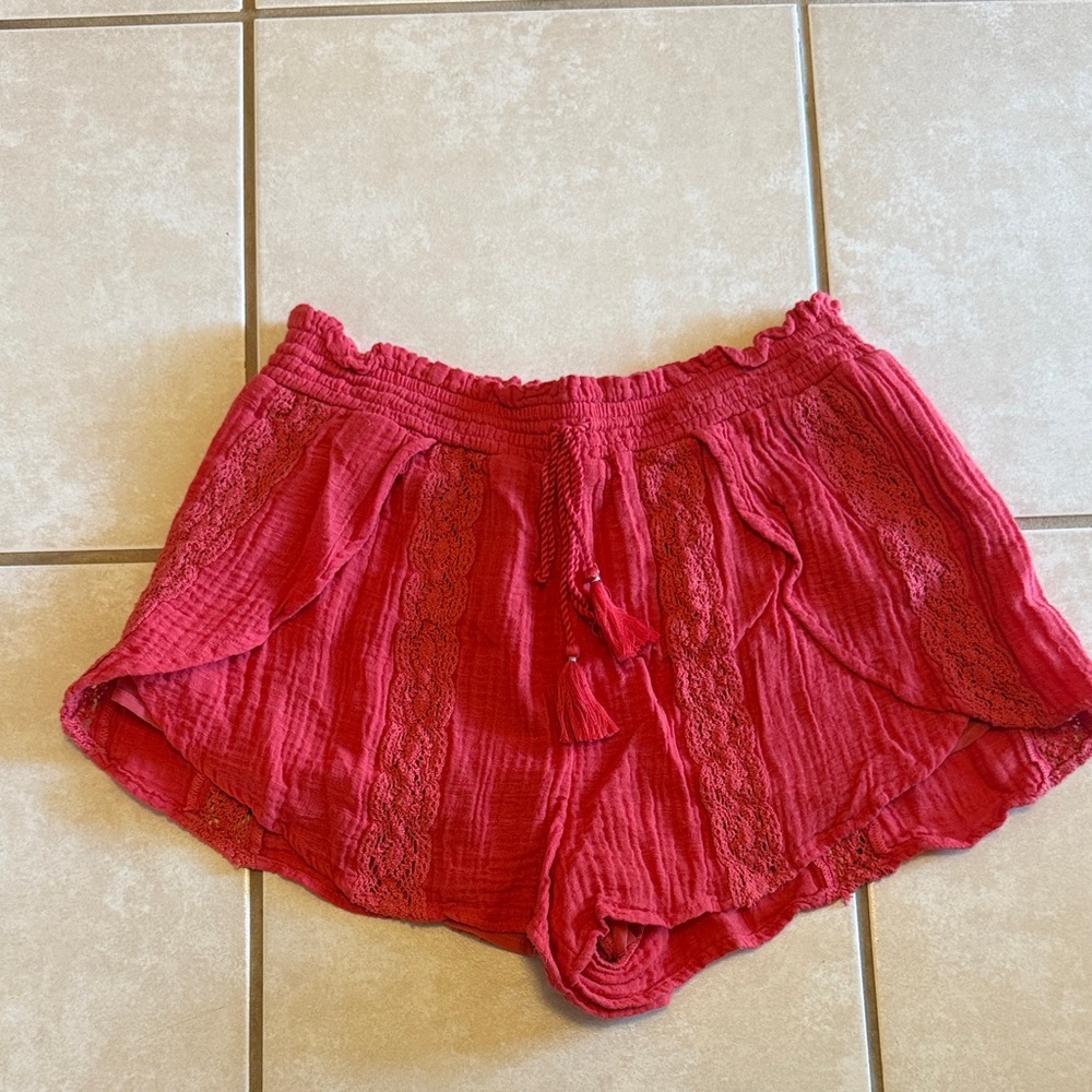 American Eagle Outfitters Red Shorts